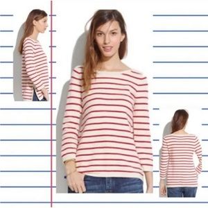 Madewell Red and White Striped Sweater
